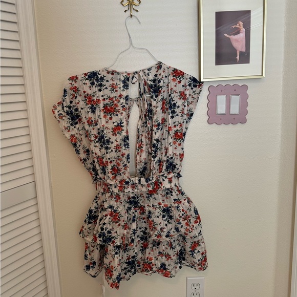 ASOS Design Ra-ra Playsuit in Floral - Picture 7 of 7